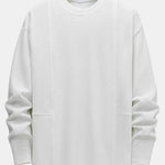 3 Pieces Long Sleeve Relax Fit Patchwork Ribbed T-Shirts