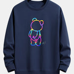 Gradient Bear Print Relax Fit Sweatshirt