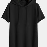 Muscle Fit Ribbed Hooded T-Shirt