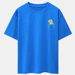 Pocket Dinosaur Print Drop Shoulder Oversize T-Shirt