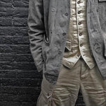 Men's Vintage Solid Multi-Pocket Denim Jacket