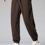 Corduroy Drawstring Jogging Pants