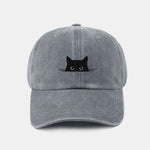 Cat Pattern Casual Washed Cotton Baseball Cap
