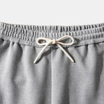 Loose Fit Drawstring Twill Jacquard Shorts