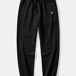 Long Sleeve Waffle Hooded Arc Hem T-Shirt & Jogger Pants