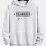 Los Angeles Checkered Print Relax Fit Hoodie