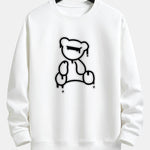 Line Bear Print Relax Fit Sweatshirt