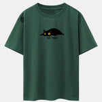Not Today Black Cat Print Drop Shoulder Oversize T-Shirt