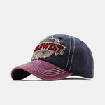 Wild West Embroidery Washed Distressed Baseball Cap