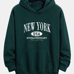 New York Print Relax Fit Hoodie
