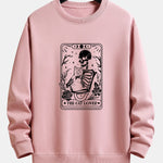 Cat Skeleton Print Relax Fit Sweatshirt