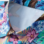 Tropical Plants And Orangutan Print Button Up Shirt & Swim Shorts