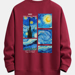 Starry Sky Back Print Relax Fit Sweatshirt