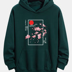 Cherry Blossom Slogan Print Relax Fit Hoodie