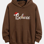 Christmas Believe Print Relax Fit Hoodie