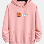 Pumpkin Chasing Ghosts Print Relax Fit Hoodie