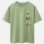 Sunflower Oil Painting Print Drop Shoulder Oversize T-Shirt