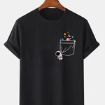 Astronaut Space Pocket Print T-Shirt