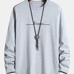 Long Sleeve Dream Print Cotton T-Shirt