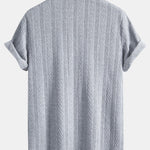 Knitted Geometric Jacquard Polo