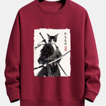 Warrior Cat Print Relax Fit Sweatshirt