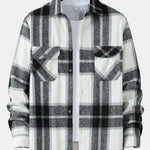 Double Pockets Flannel Plaid Overshirt