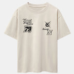 Digital Slogan Print Drop Shoulder Oversize T-Shirt