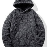 Geometric Jacquard Teddy Hoodie