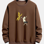 Banana Print Relax Fit Sweatshirt