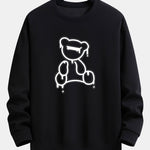 Line Bear Print Relax Fit Sweatshirt