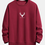 Silhouette Head Deer Print Relax Fit Sweatshirt