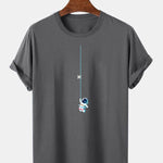 Astronaut On A String Print T-Shirt