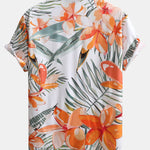 Flower Plants Print Button Up Shirt