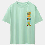 Sunflower Oil Painting Print Drop Shoulder Oversize T-Shirt