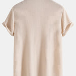 Knitted Waffle Polo Shirt & Waffle Drawstring Shorts