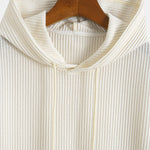 Knitted Waffle Arc Hem Hooded T-Shirt