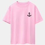 Anchor Print Drop Shoulder Oversize T-Shirt