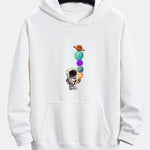 Planet Astronaut Print Relax Fit Hoodie