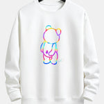 Gradient Bear Print Relax Fit Sweatshirt