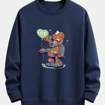 Colorful Tattered Bear Relax Fit Sweatshirt