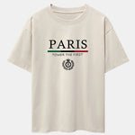 Paris Slogan Print Drop Shoulder Oversize T-Shirt