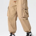 Elastic Drawstring Cuff Parachute Cargo Pants