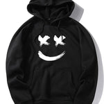 Brushstroke Smiley Print Hoodie & Jogger Pants