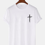 Cross Print T-Shirt