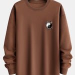 Dragon Slogan Back Print Relax Fit Sweatshirt