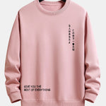 Japanese Slogan Print Relax Fit Sweatshirt