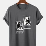 LA Palm Tree Print T-Shirt
