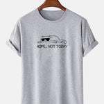 Nope Not Today Cat Print T-Shirt