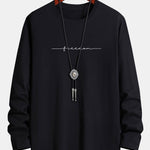 Long Sleeve Freedom Print Cotton T-Shirt