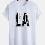 Regular Fit Los Angeles Print Cotton T-Shirt